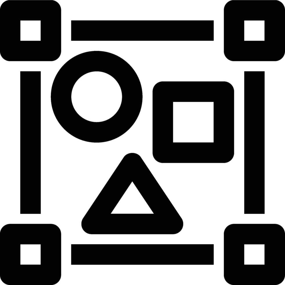 Objects, Shapes, Graphic Design Outline Icon vector