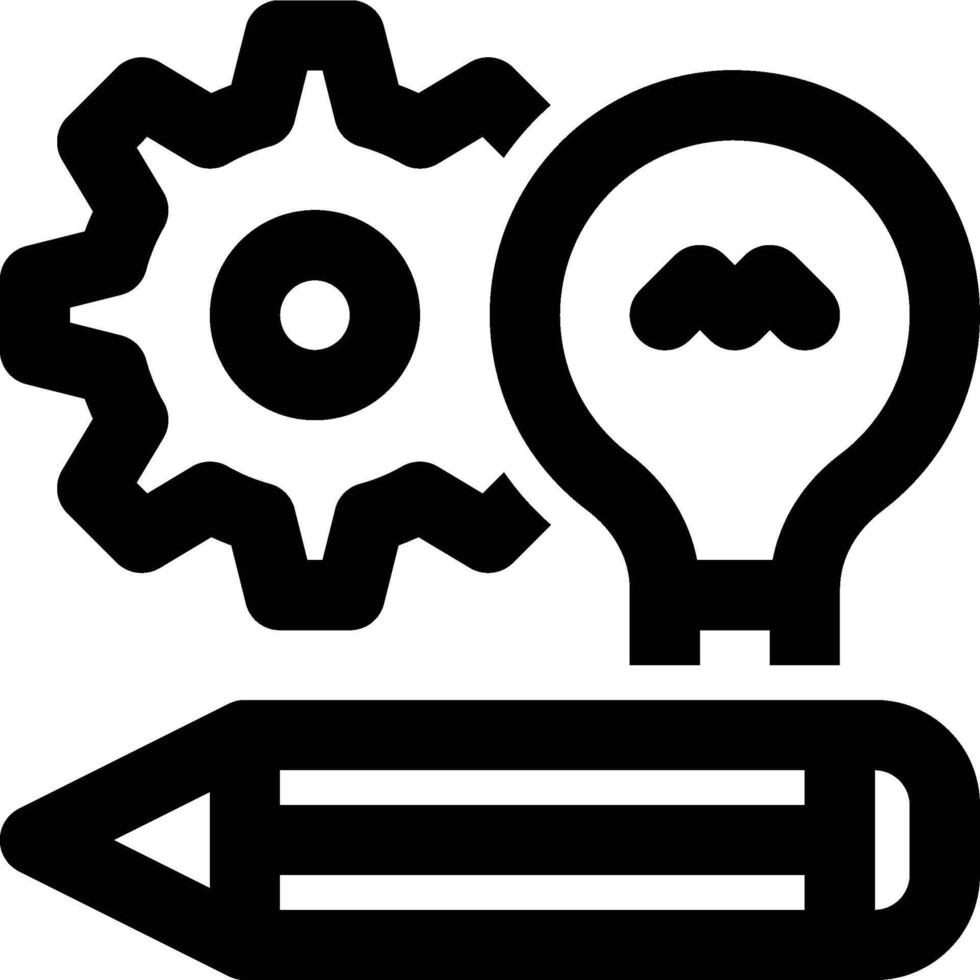 Development Idea, Design Idea, Design Concept Outline Icon vector