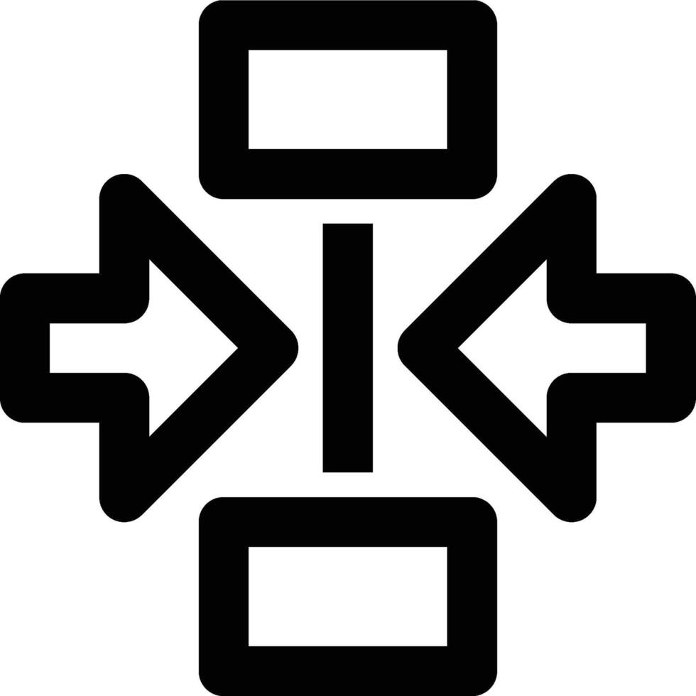Center Alignment, Align Center, Horizontal Alignment Outline Icon vector