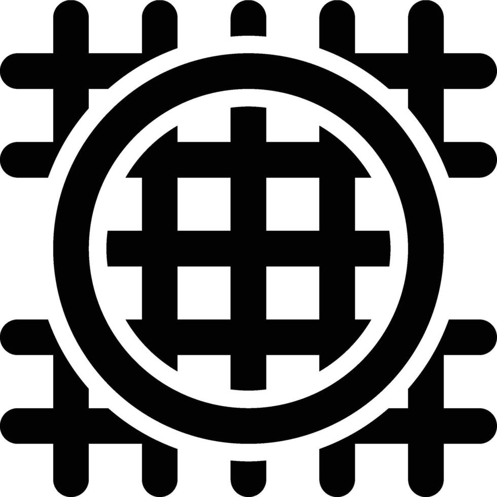Grid, Pixel, Pixel Perfect Outline Icon vector