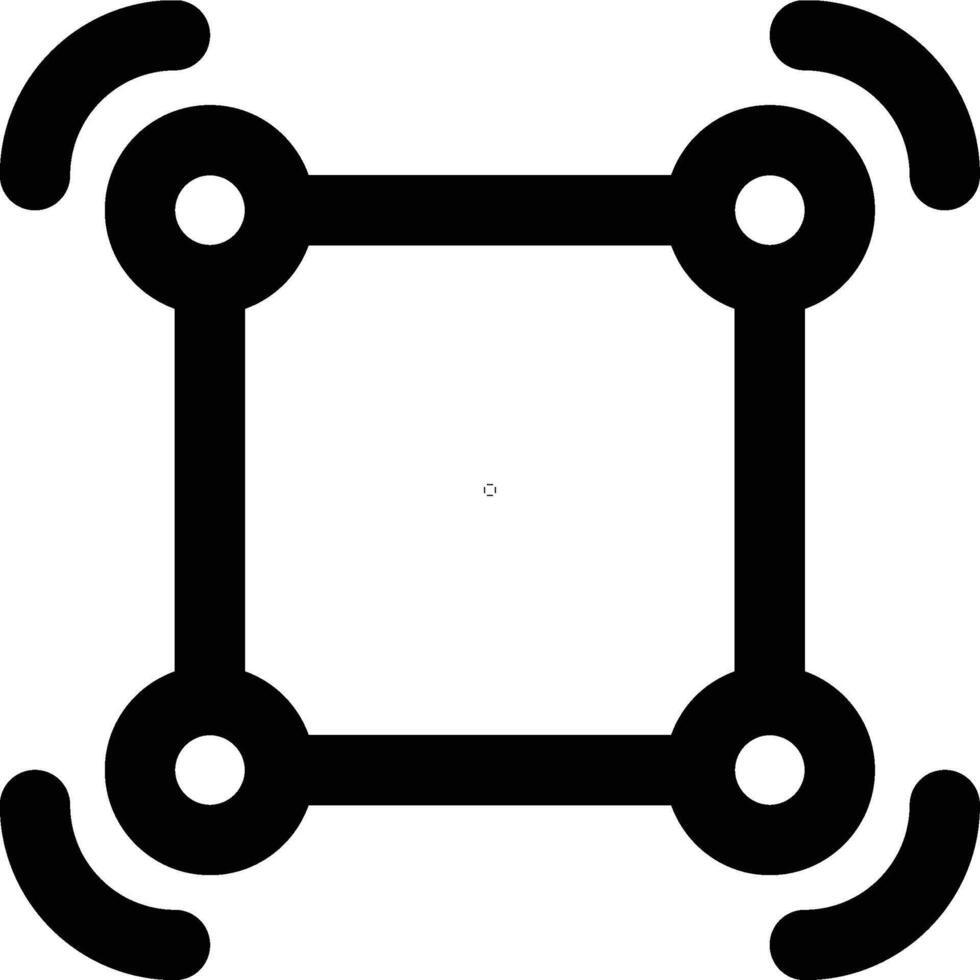 Rounded Corner, Rounded, Square Outline Icon vector