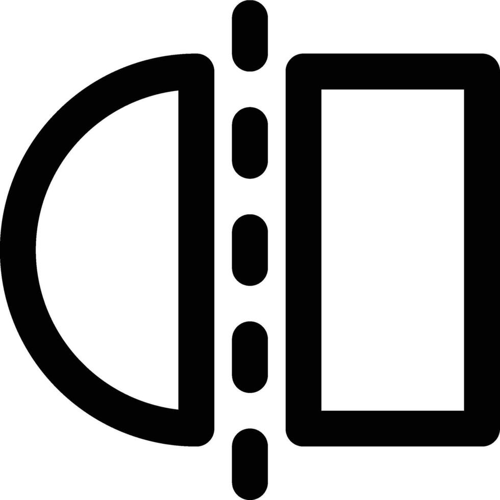 Asymmetrical, Asymmetry, Asymmetric Outline Icon vector
