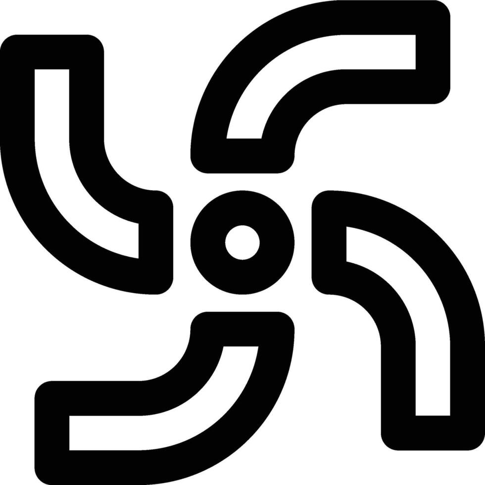 Rotary, Propeller, Harmony Outline Icon vector