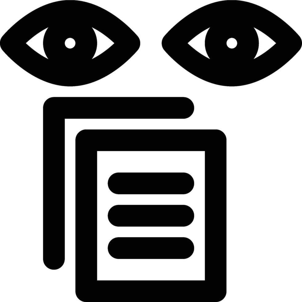 Visual Information, Reading, Visual Communication Outline Icon vector