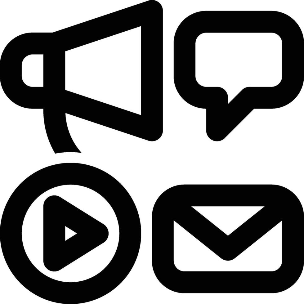 Advertising, Advertisement, Ads Outline Icon vector