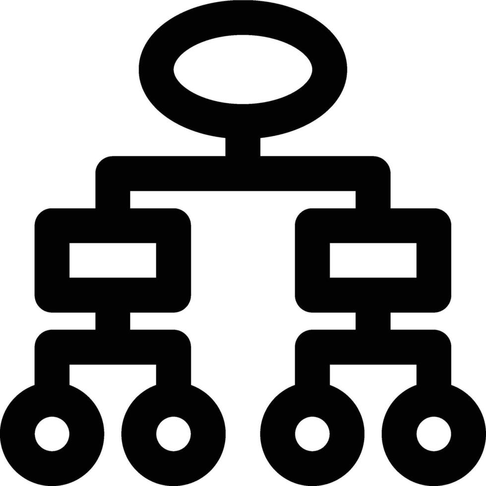Diagram, Structure, Organization Outline Icon vector