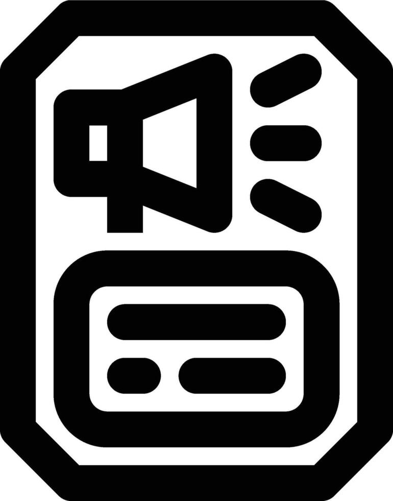 Poster, Announcement, Advertisement Outline Icon vector
