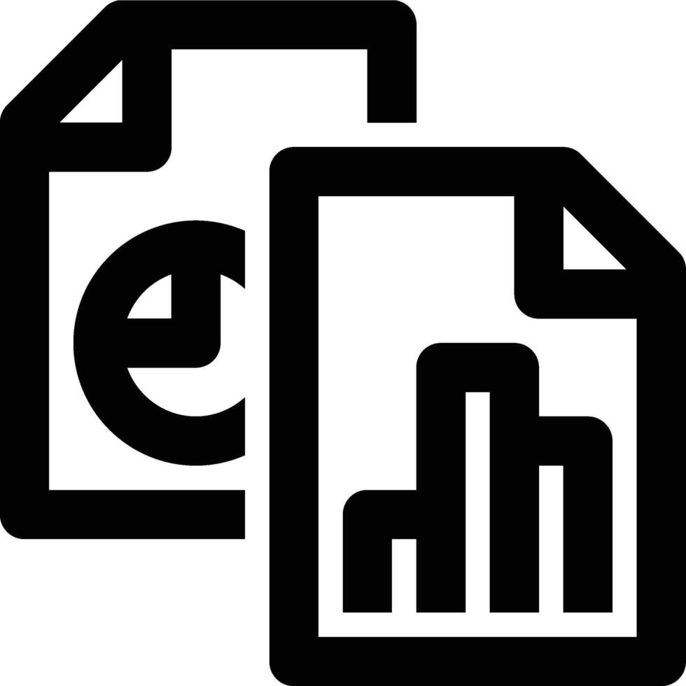 Data Visualization, Data Report, Data Analysis Outline Icon vector