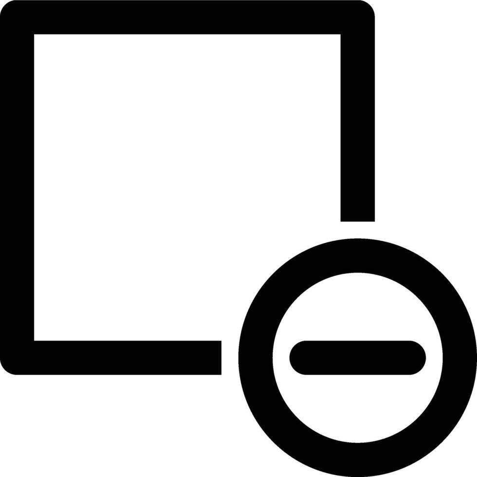Remove, Delete, Subtract Outline Icon vector