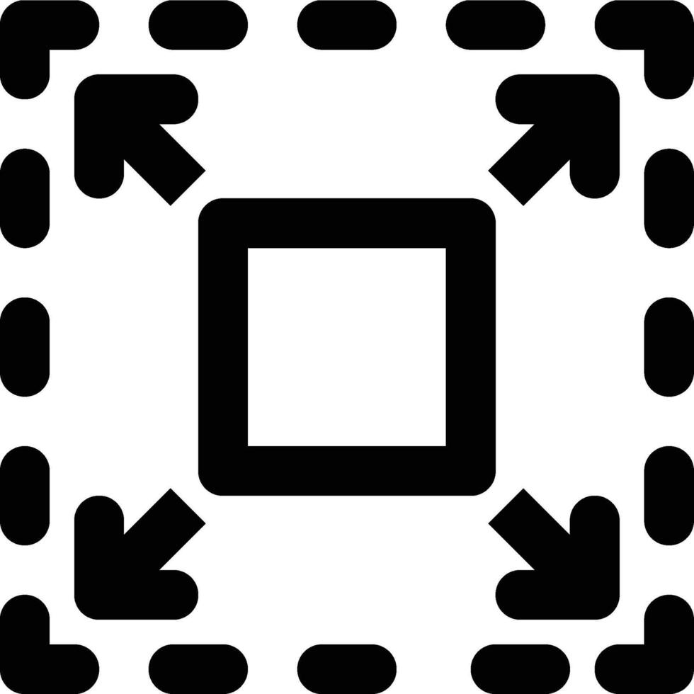 Resize, Resizing, Expand Outline Icon vector