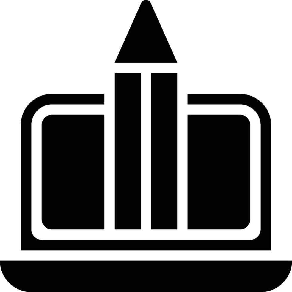 Graphic Design, Visual Design, Computer Design Glyph Solid Icon vector