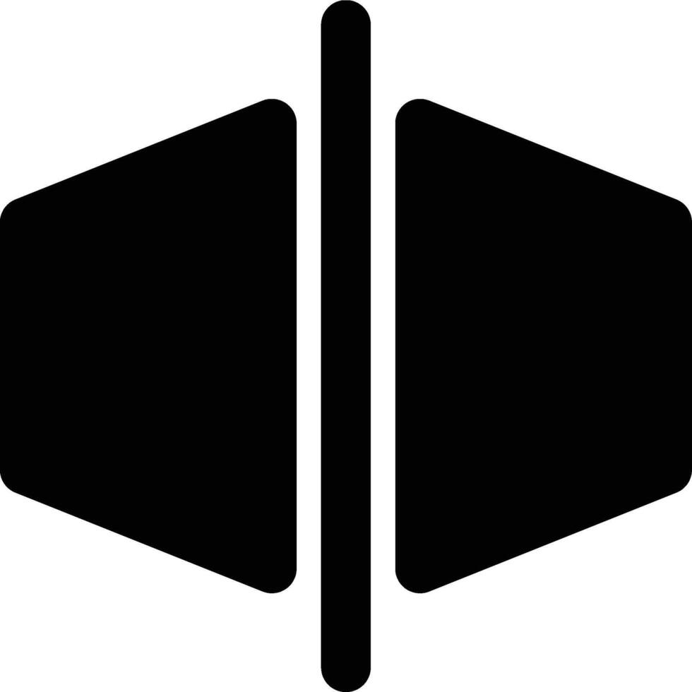 Reflection, Object Reflection, Reflect Glyph Solid Icon vector