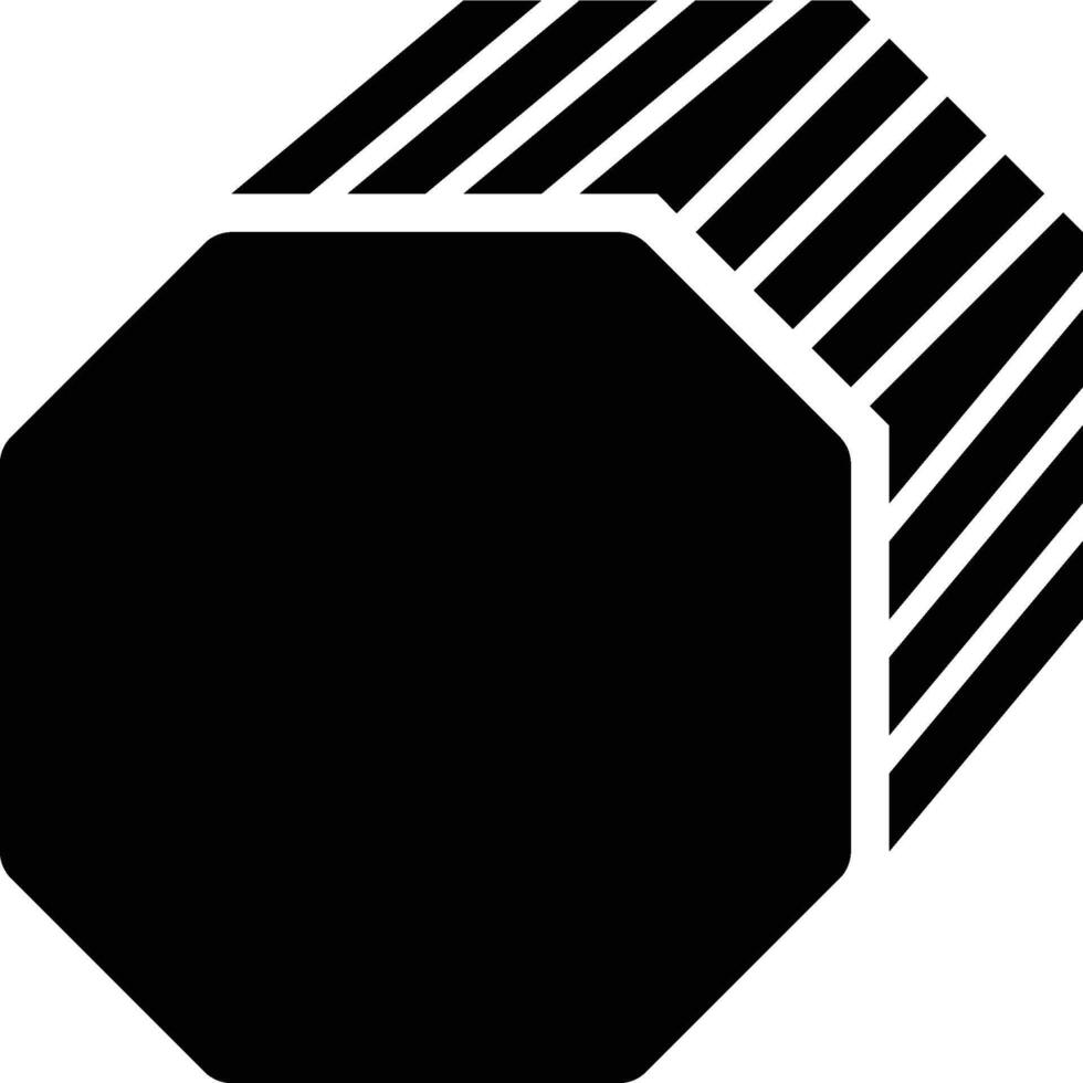 Shadow, Shade, Octagon Glyph Solid Icon vector