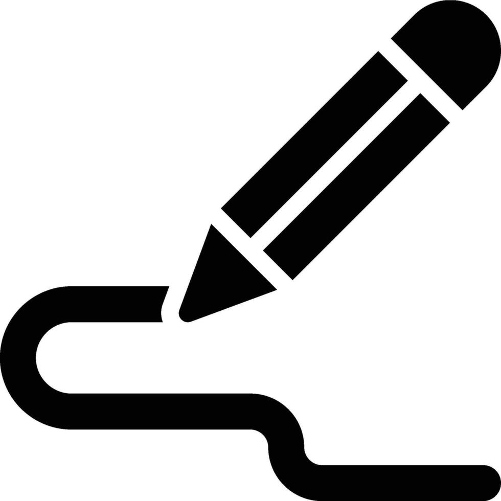 Drawing, Sketch, Design Glyph Solid Icon vector