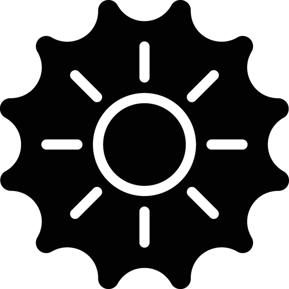 Brightness, Light, Adjust Glyph Solid Icon vector