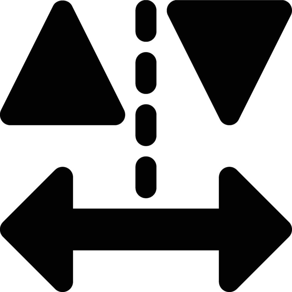 Kerning, Line Spacing, Space Glyph Solid Icon vector