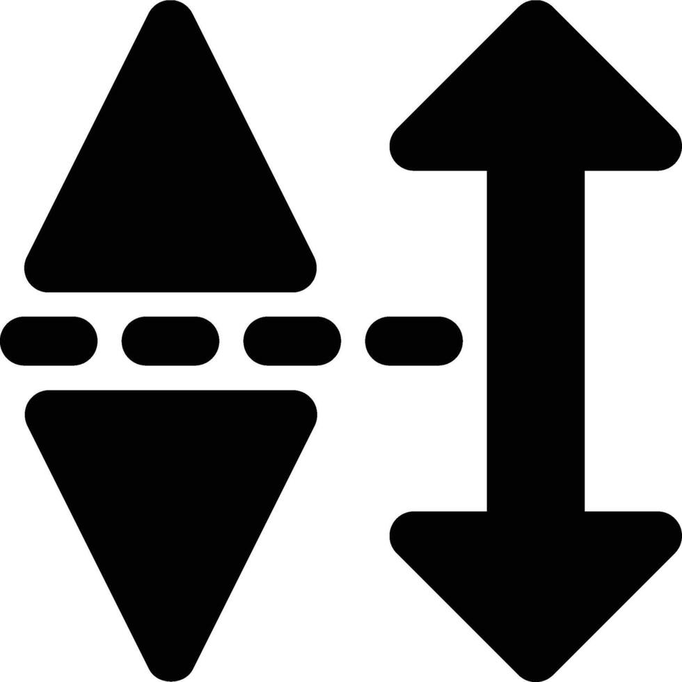 Leading, Line Spacing, Space Glyph Solid Icon vector