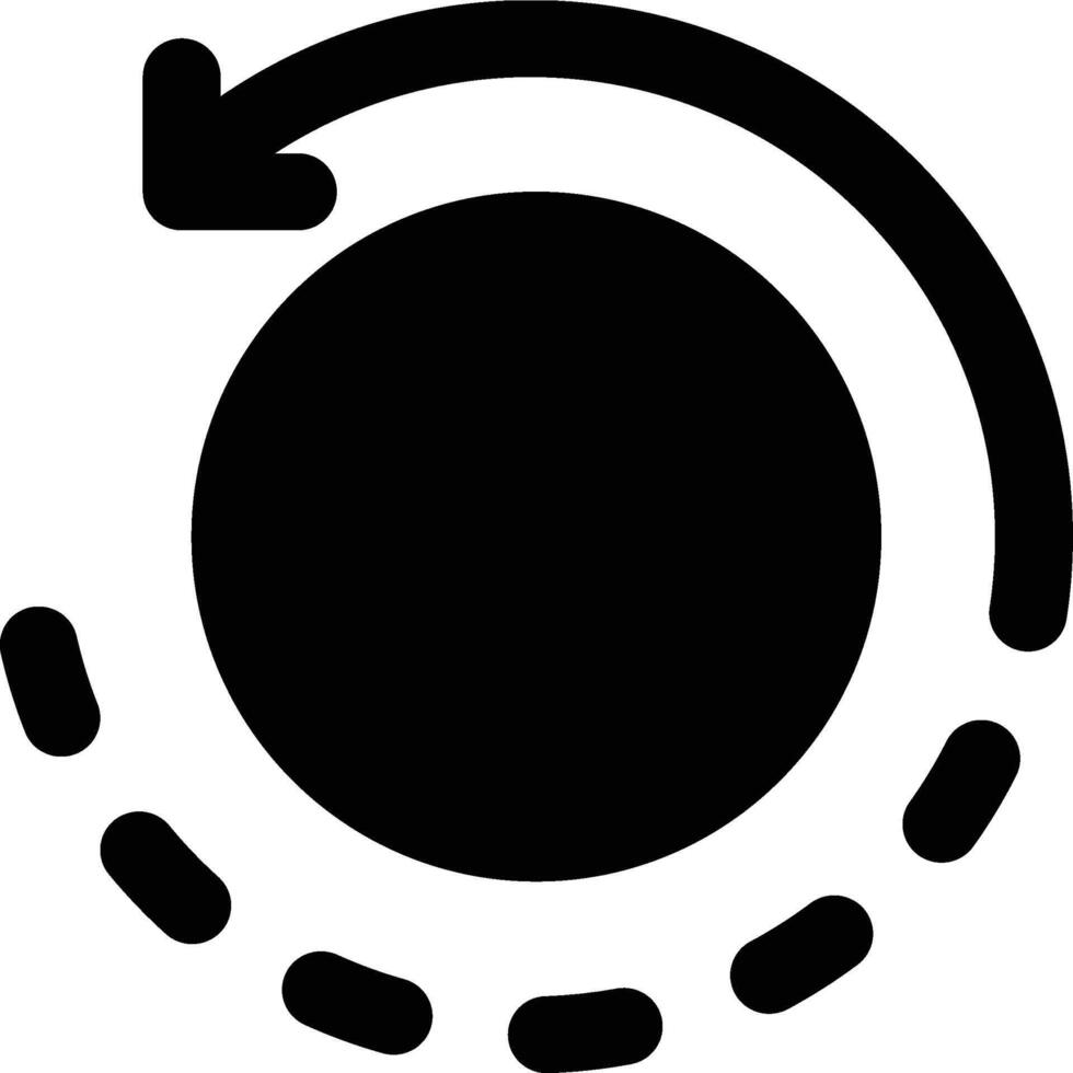 Rotation, Rotate, Turning Glyph Solid Icon vector