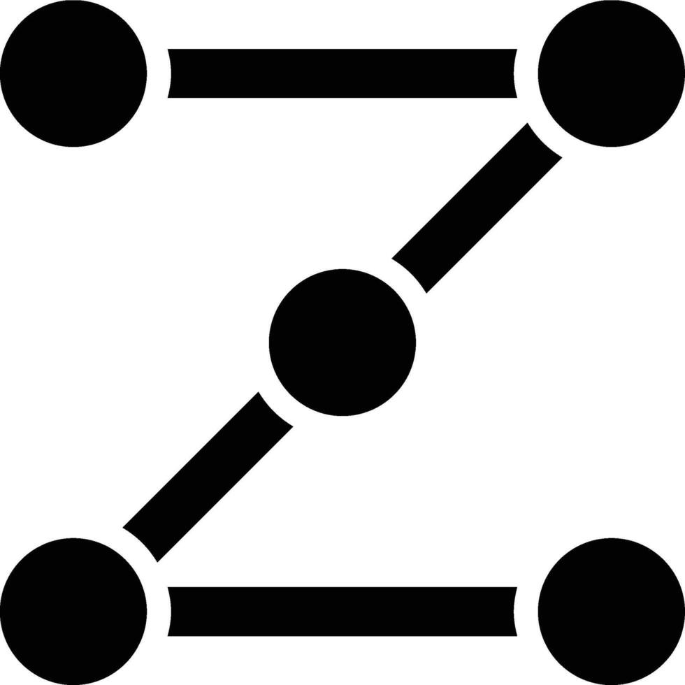 Path, Line, Direction Glyph Solid Icon vector
