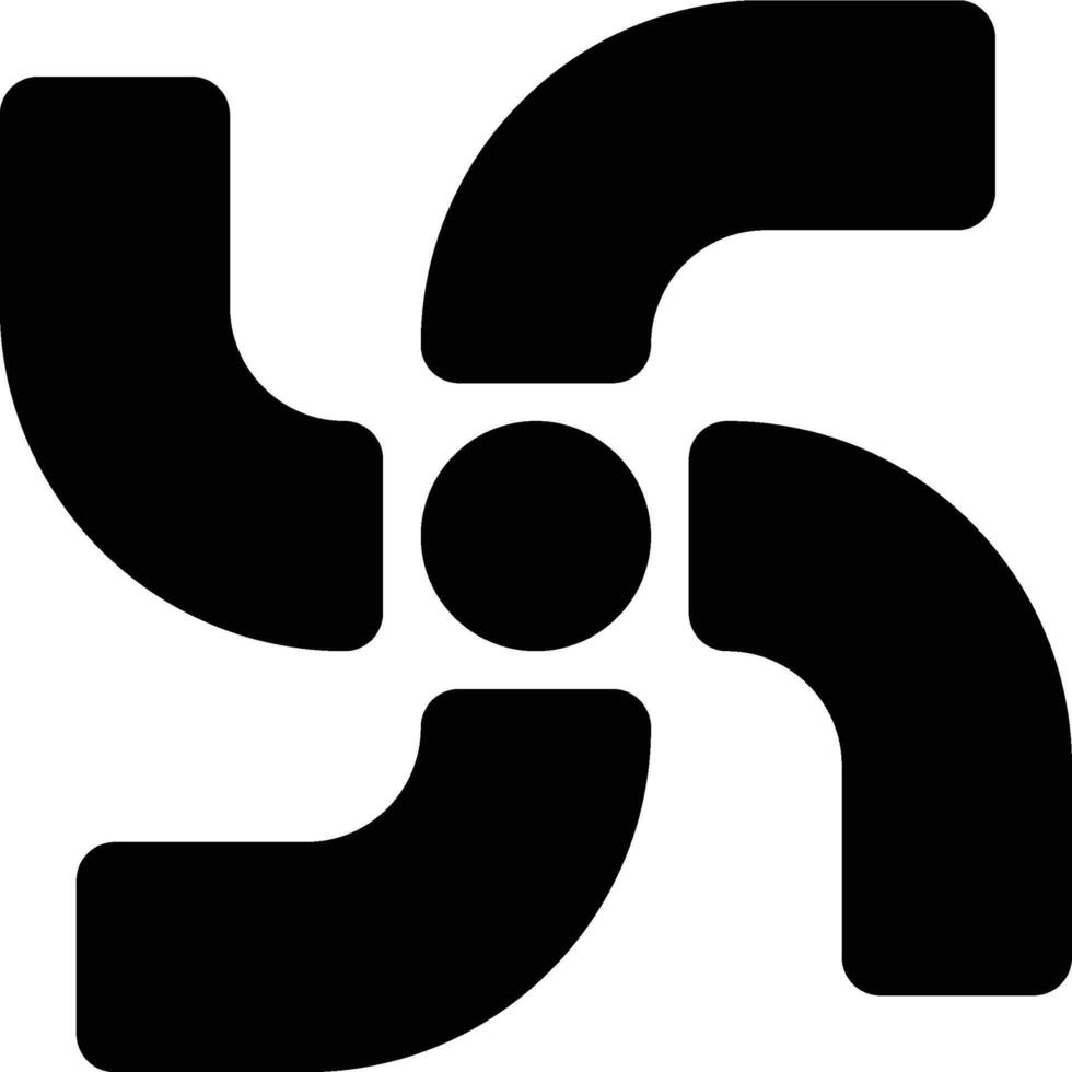Rotary, Propeller, Harmony Glyph Solid Icon vector