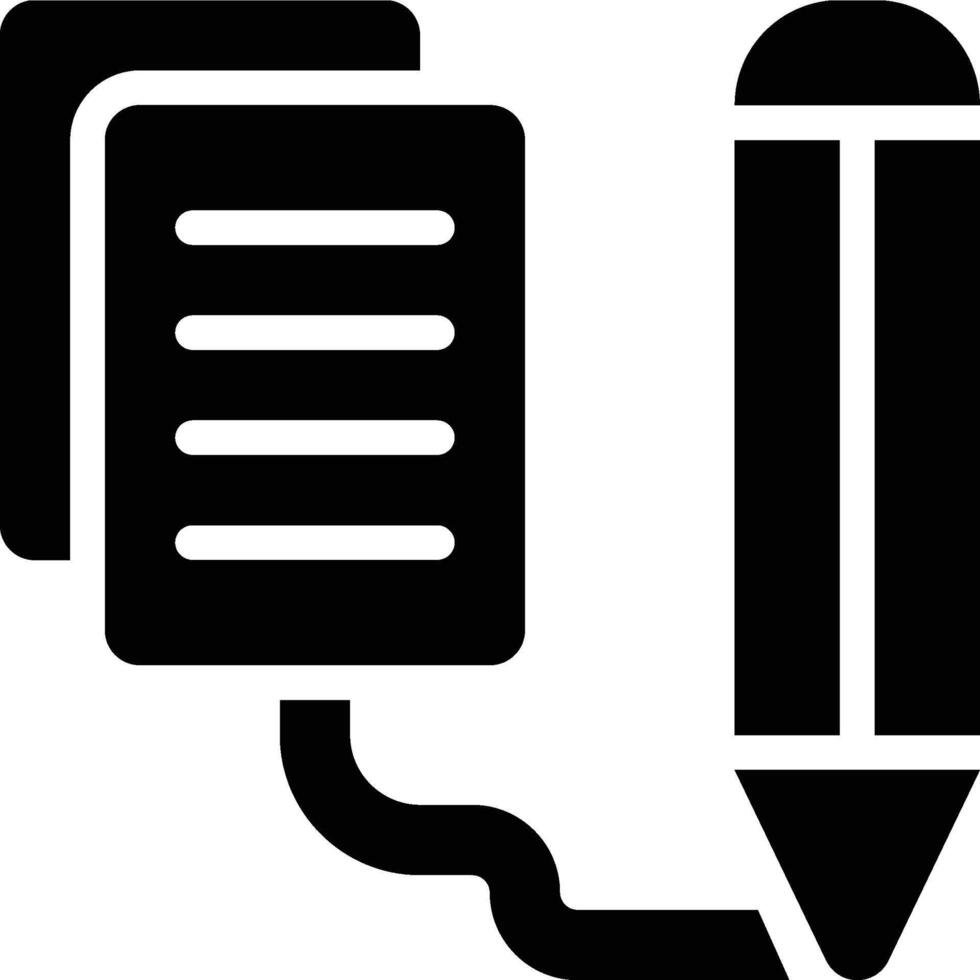 Information Design, Writing, Information Glyph Solid Icon vector