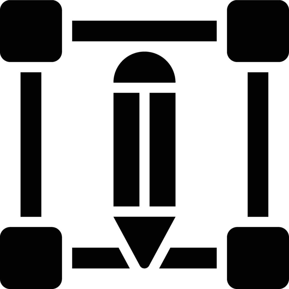 Typographic Design, Typing, Writing Glyph Solid Icon vector