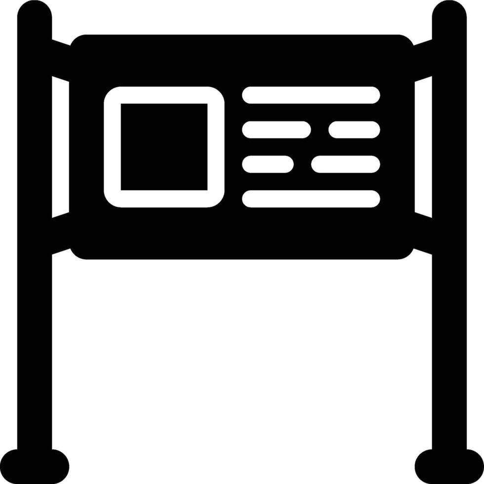 Banner, Advertising, Advertisement Glyph Solid Icon vector