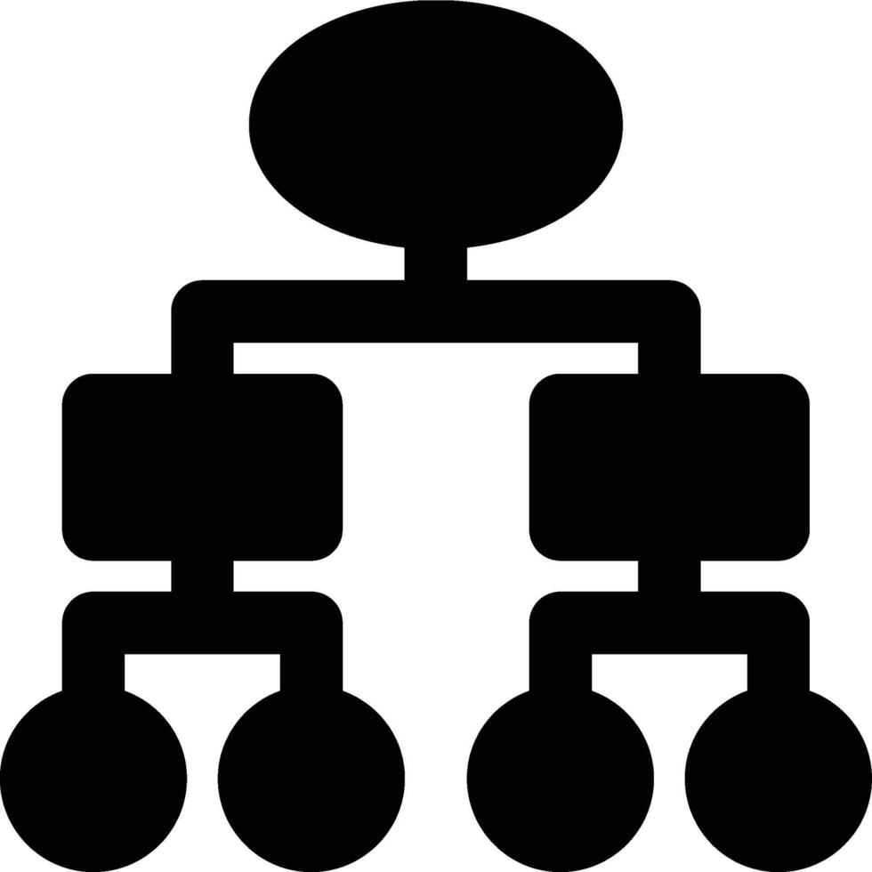 Diagram, Structure, Organization Glyph Solid Icon vector