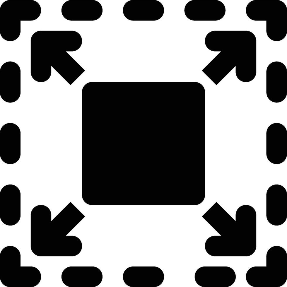 Resize, Resizing, Expand Glyph Solid Icon vector