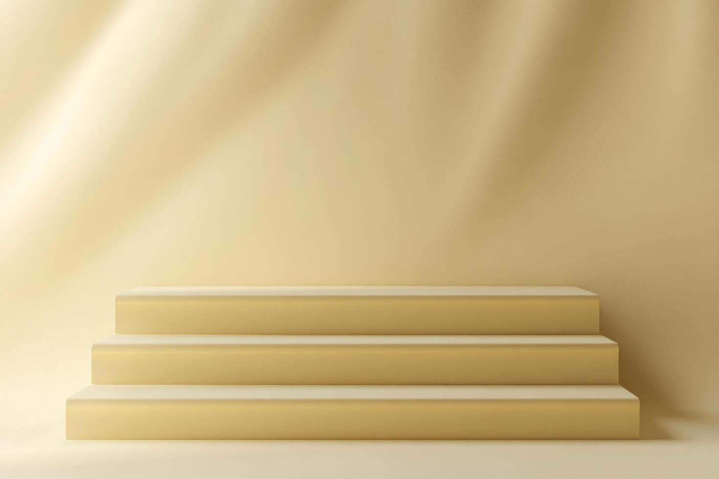 Elegant Simplicity Beige Podium Featuring Horizontal Steps photo