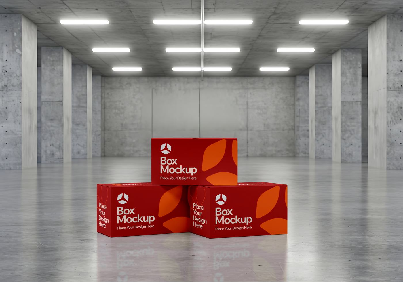 Box cargo delivery mockup branding tool psd