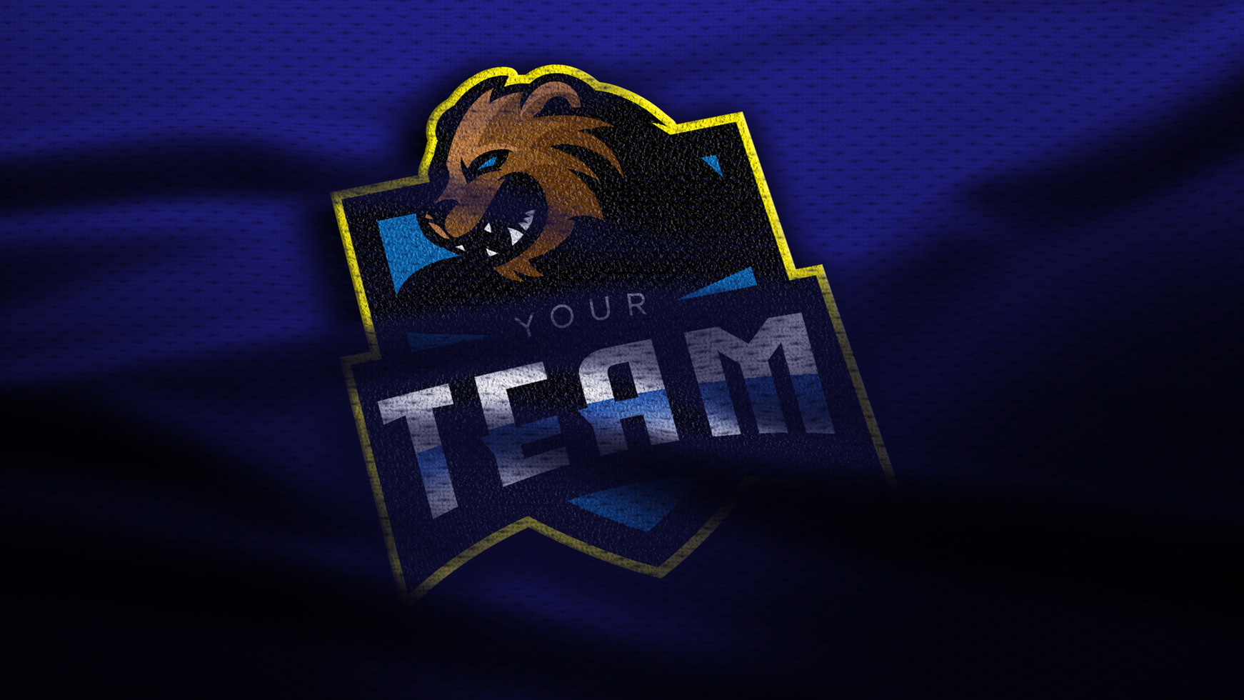 Mockup bear head patch logo, perfect for esport team logo, etc. psd