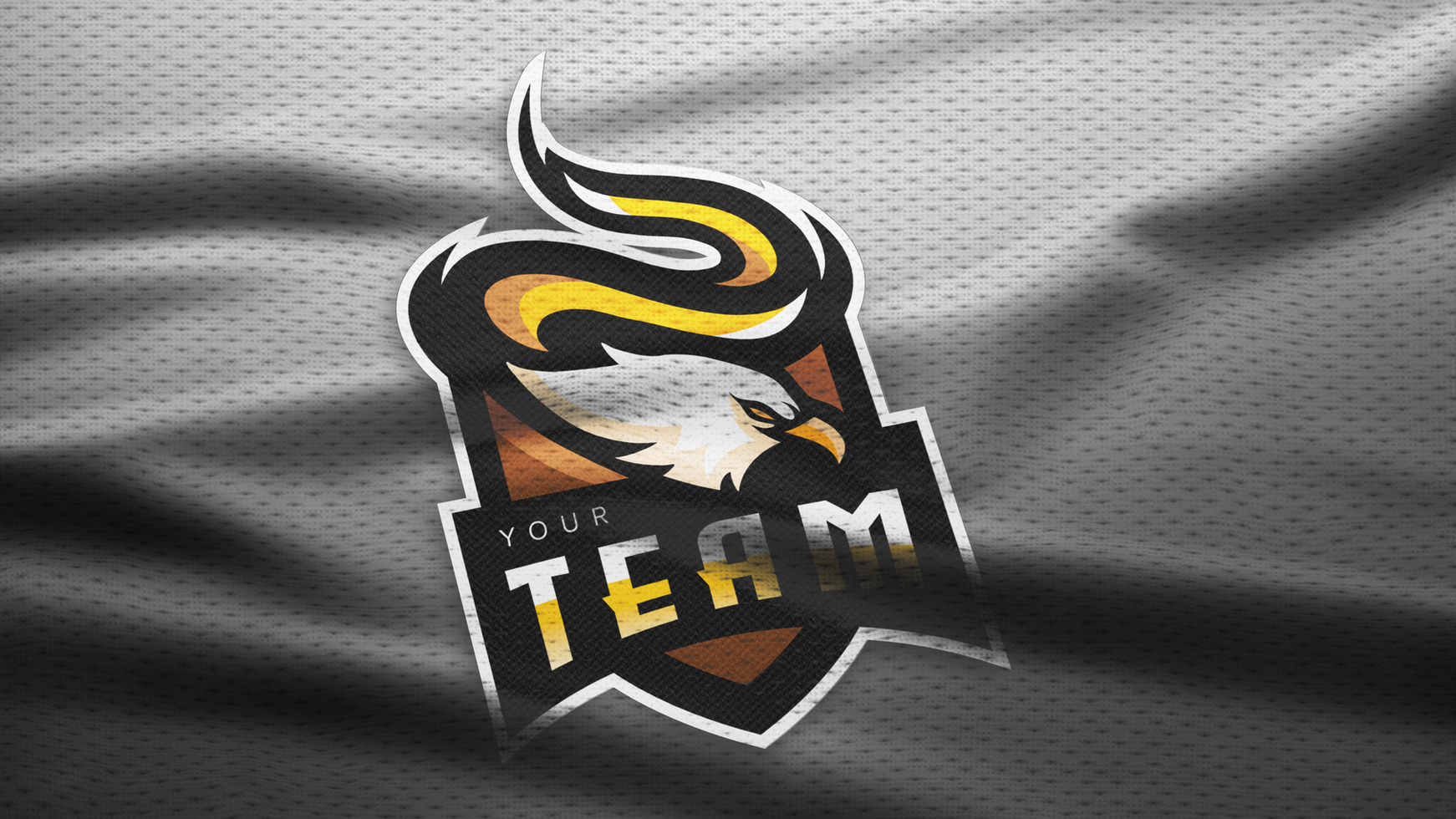 Mockup eagle patch logo, perfect for sport team logo, etc. psd