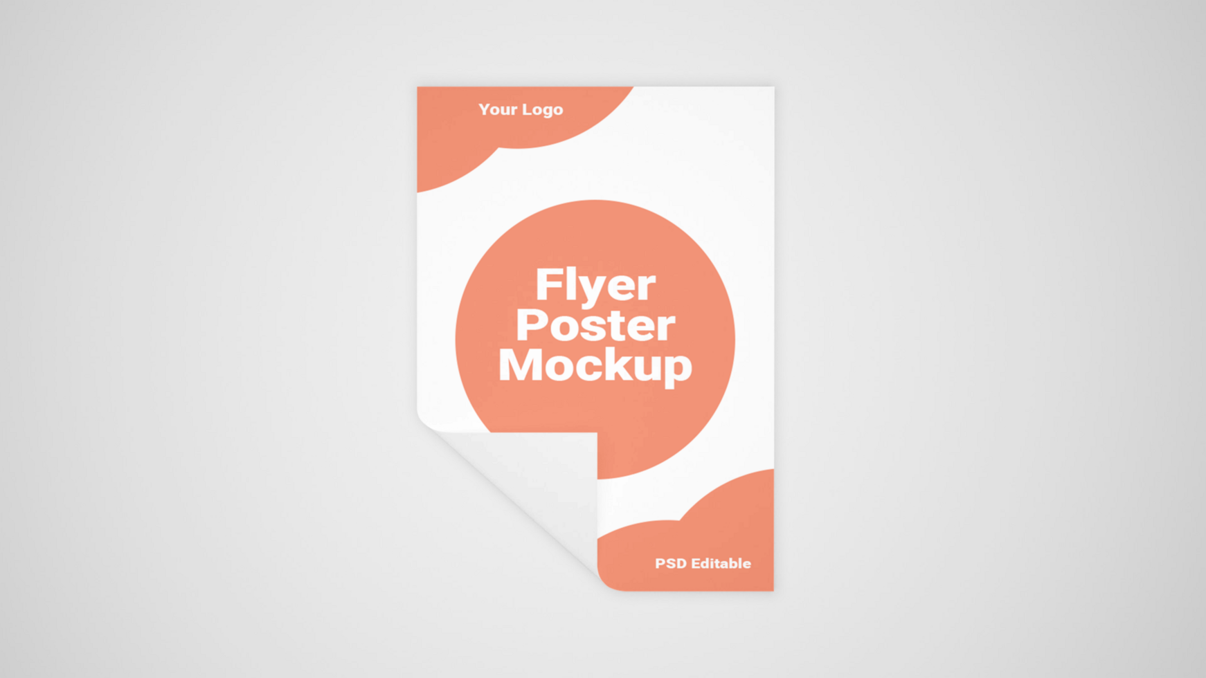 mockup on white background psd