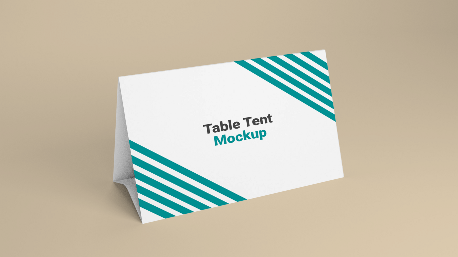 Table tent mockup design psd