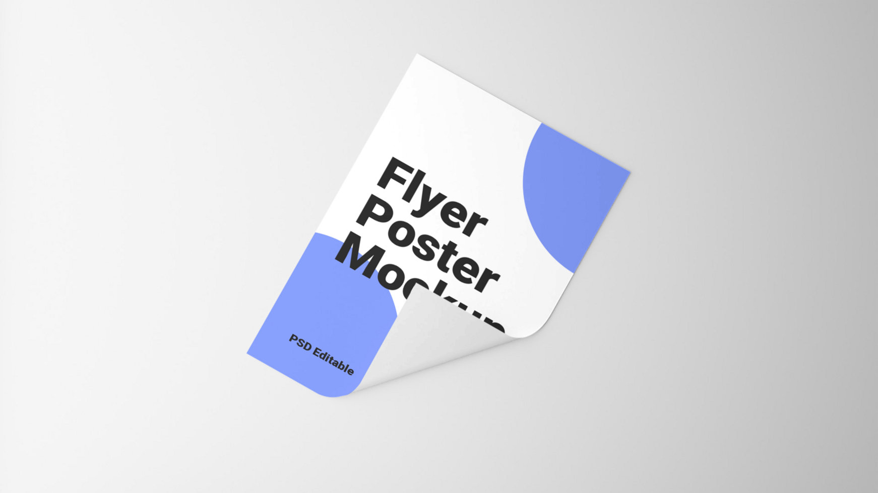 poster mockup on white background psd