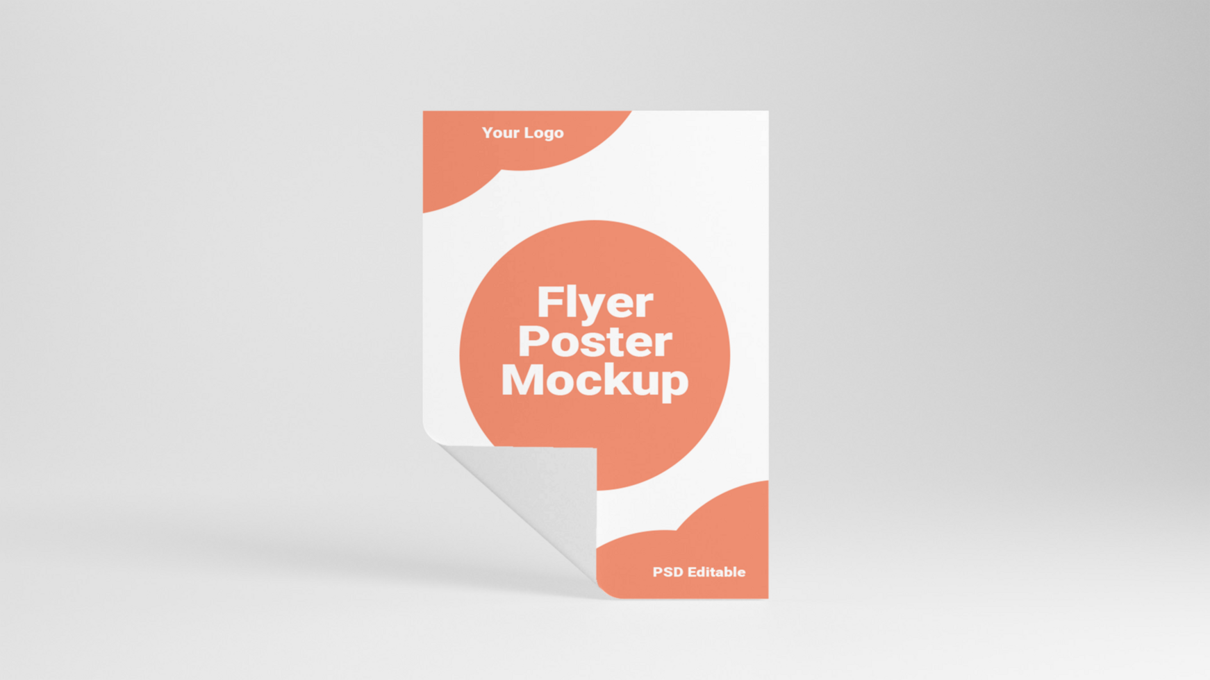 creative Flyer poster mockup on a white background psd