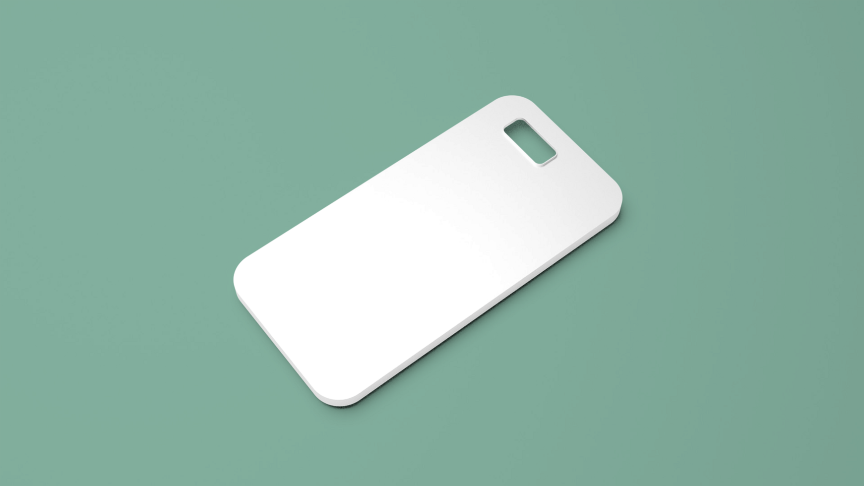 white plastic card on a green background psd