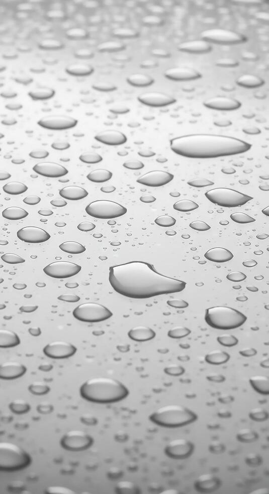 Raindrops on a metal surface photo