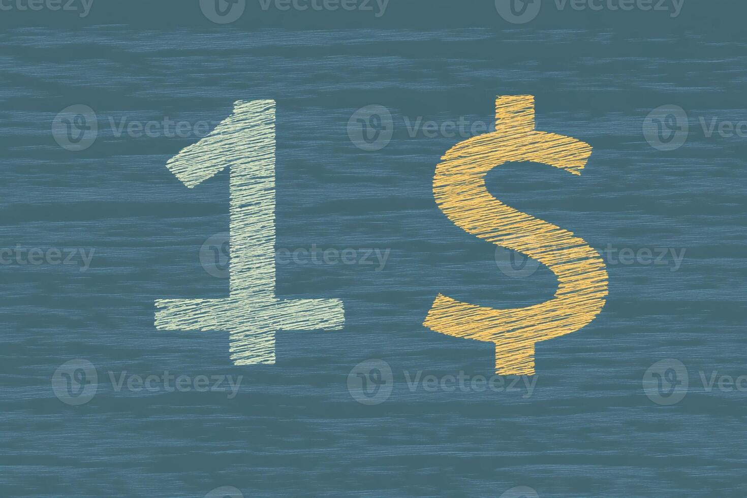 A dollar sign and a dollar sign on a blue background photo