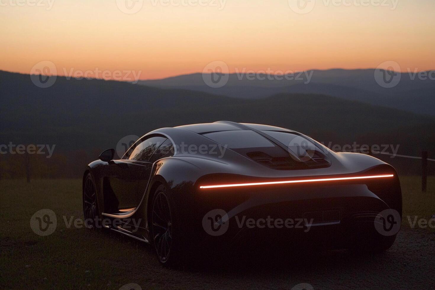 The bugatti veyron is a supercar that is capable of reaching speeds of over 1 photo