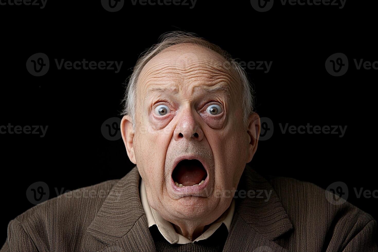 A man with a shocked expression photo
