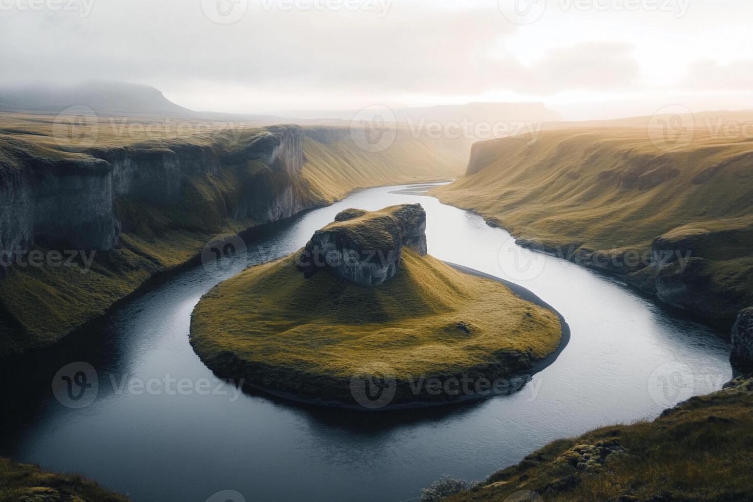 The icelandic landscape is beautiful and the landscape is very different from the rest of the world photo