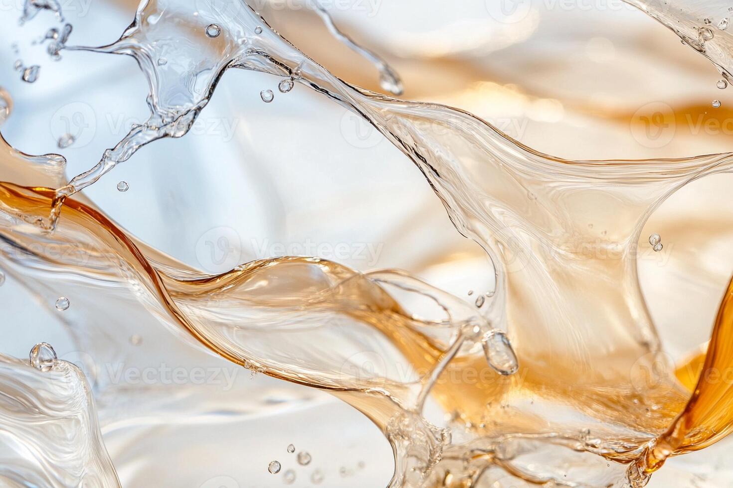 Close up of water and ice in a glass photo