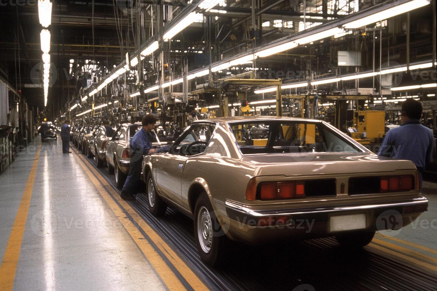 A car on the assembly line photo