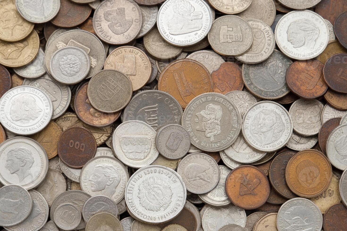 A pile of coins is shown in this photo