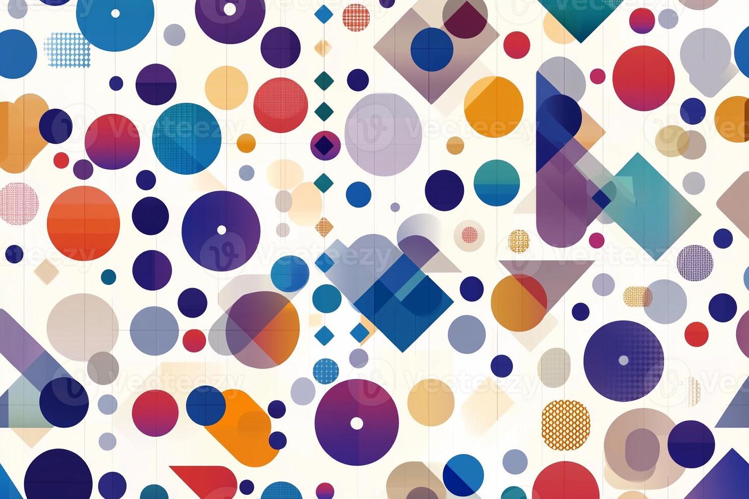 A colorful abstract pattern with circles and dots photo