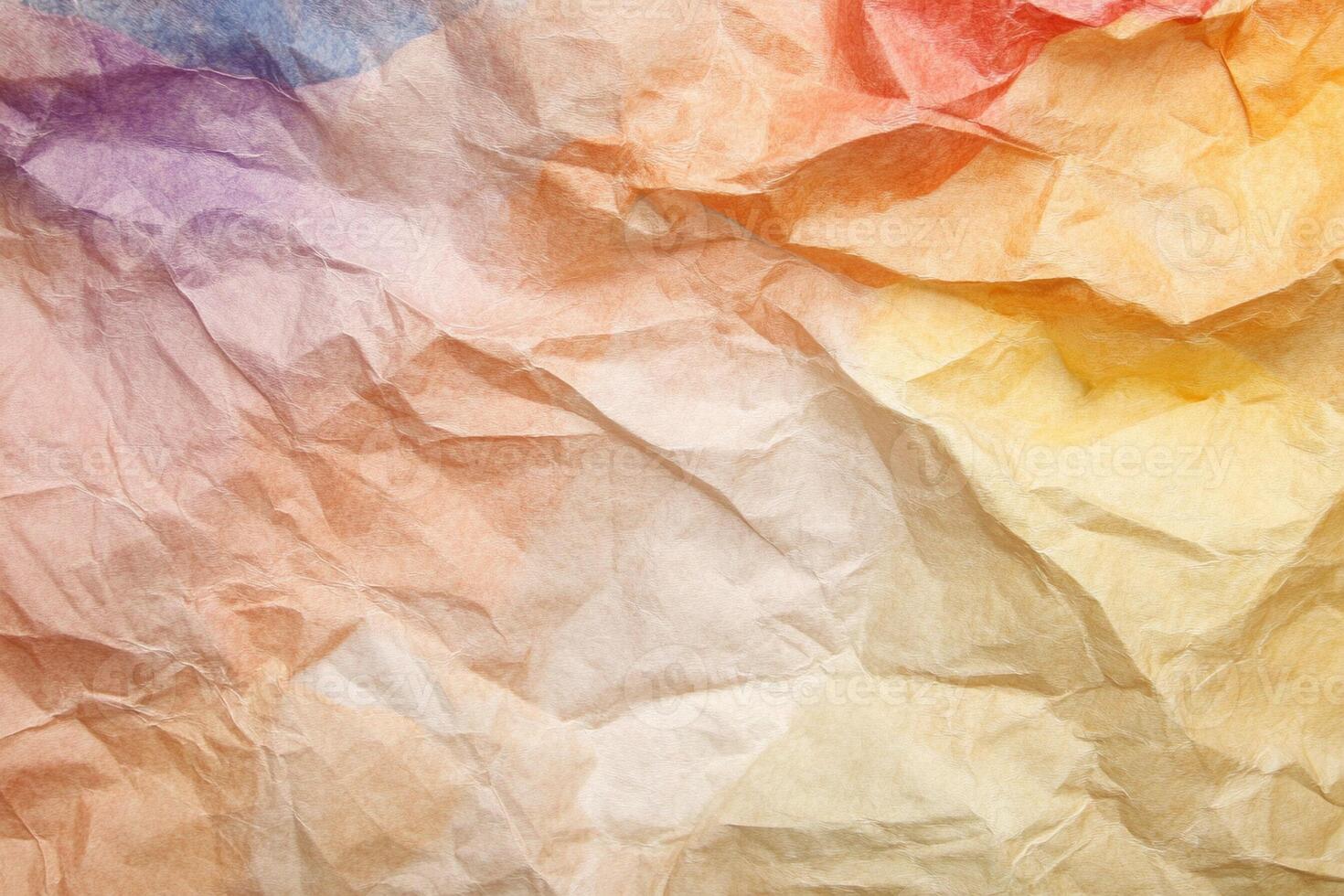 Colorful crumpled paper background with a variety of colors photo