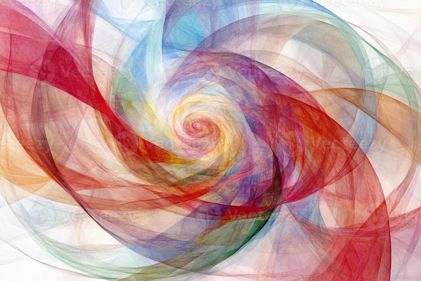 Abstract swirl of colors on white background photo