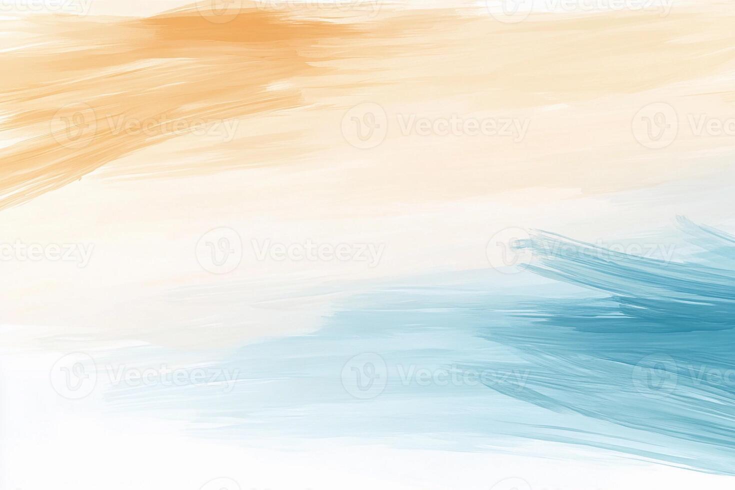 Abstract background with orange, blue and white paint strokes photo